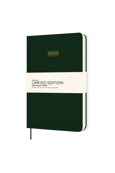 Keskin Color Günlük Ajanda Ciltli Limited Edition Yeşil 17x24 2025 - Resim 3