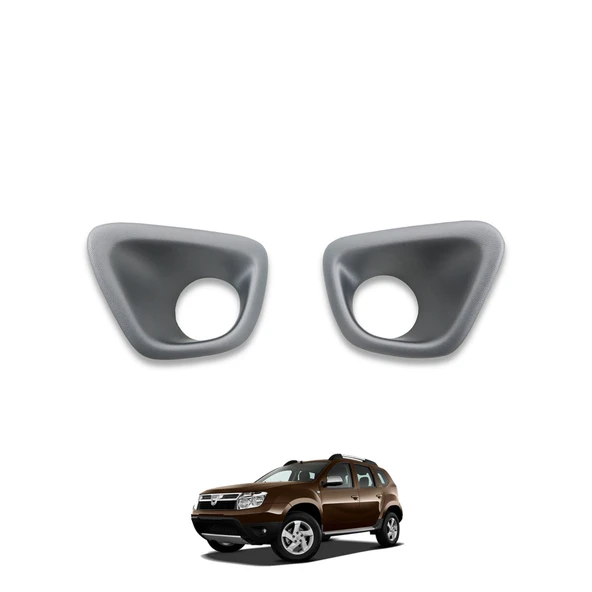 Ehiltek Dacia Duster Sis Far Çerçevesi - Gri (2 Parça) | (2010-2018)