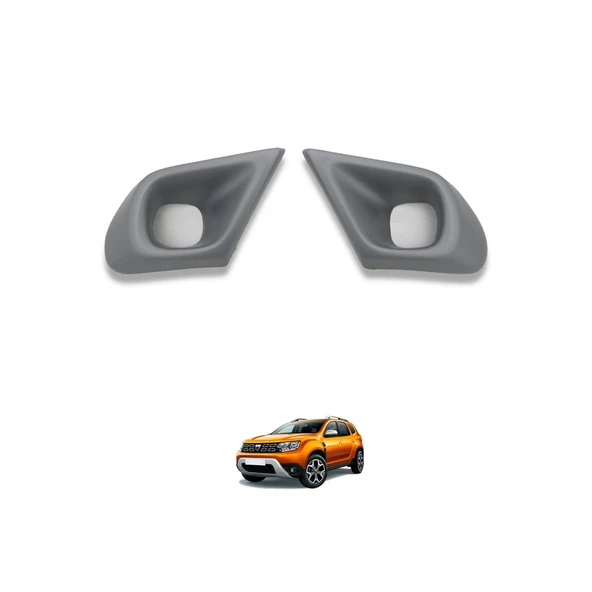 Ehiltek Dacia Duster Sis Far Çerçevesi - Gri (2 Parça) | (2018-2024)