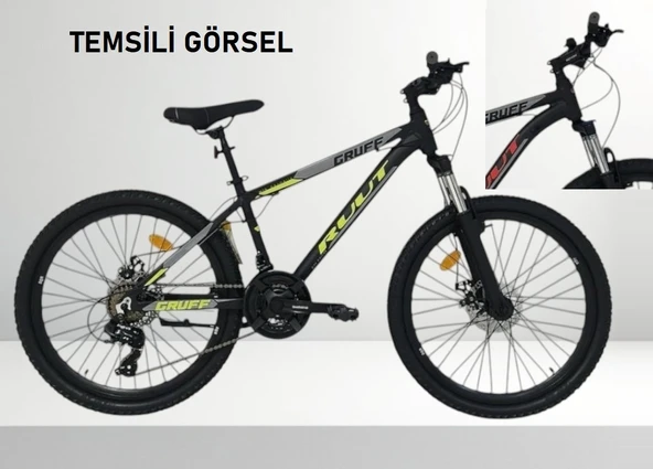 24J RUUT GRUFF MD 21V DAĞ BİSİKLETİ - SİYAH KIRMIZI - 30 KADRO