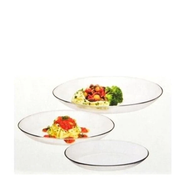 Paşabahçe Invitation Mini Oval Kayık Tabak 3 lü 10356