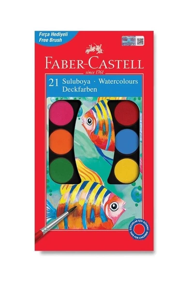 Faber Castell Sulu Boya Büyük Boy 21 Renk - 3