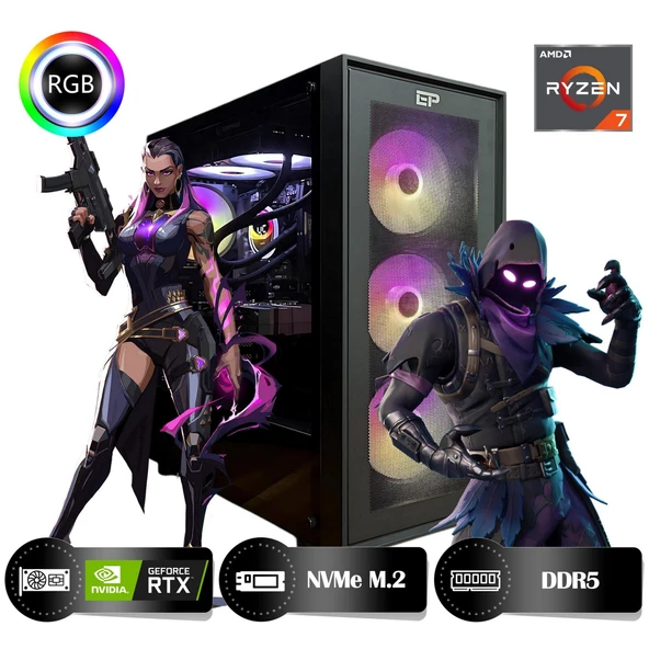 HYPER ROCKET Peak HRA323060 Ryzen 7 8700F 32GB Ram 1TB Nvme M.2 SSD RTX3060 12GB Masaüstü Oyuncu Bilgisayarı - 2