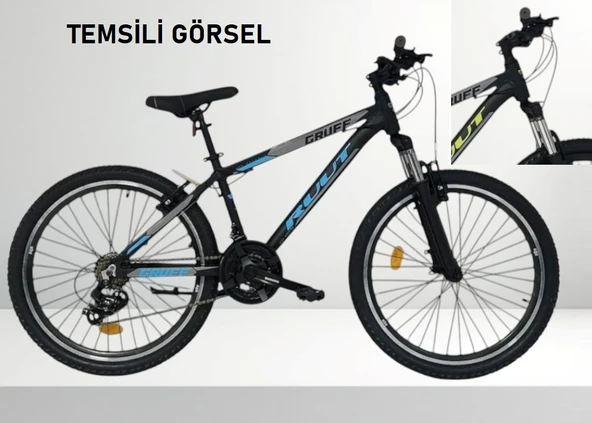 24J RUUT GRUFF VB 21V DAĞ BİSİKLETİ - SİYAH LİME - 30 KADRO