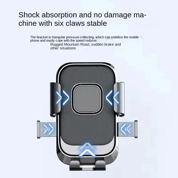 Bisiklet Motosiklet Telefon Tutucu Ayna Bağlantılı,Otomatik Kilitlemeli Metal Bağlantı Aparatlı - 3