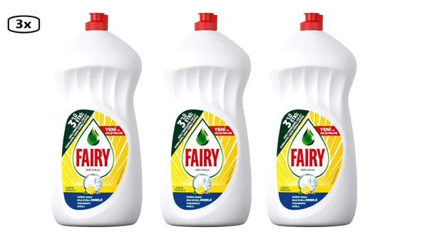 Fairy Sıvı Bulaşık Deterjanı Limon Kokulu 1500 Ml X 3 Adet