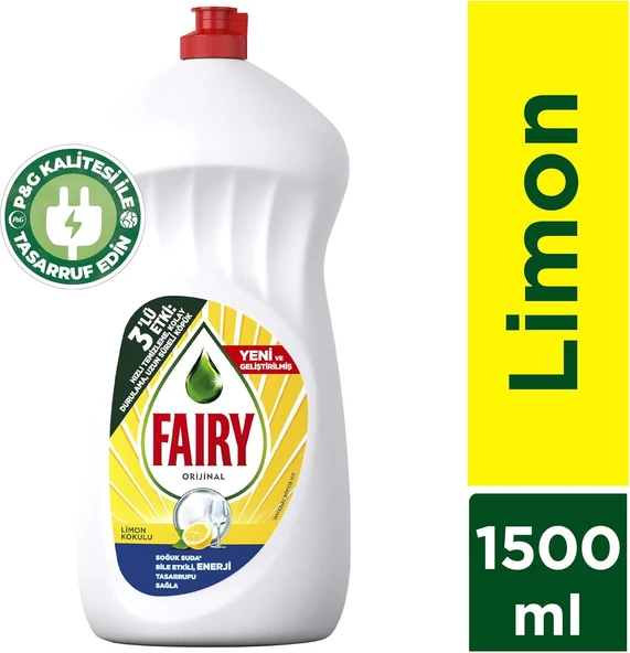 Fairy Sıvı Bulaşık Deterjanı Limon Kokulu 1500 Ml X 3 Adet - 4