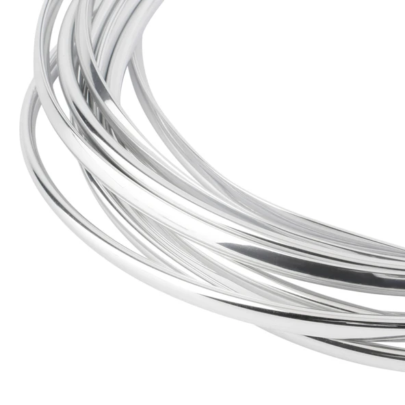 U Tip Geçmeli Havalandırma Nikelaj Şerit Çıta İnce 5 Metre Krom - 4