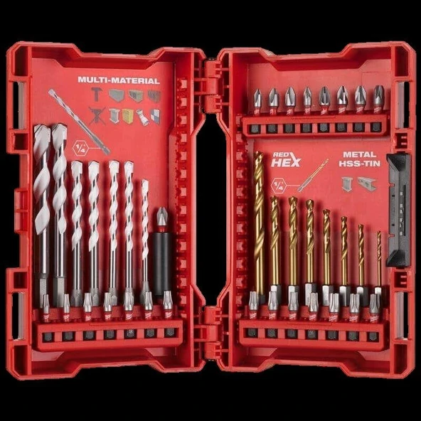 Milwaukee Shockwave Darbeli Tornavida Matkap Ucu Set 5,5 Set (39 Parça) - 2