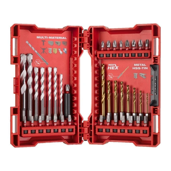 Milwaukee Shockwave Darbeli Tornavida Matkap Ucu Set 5,5 Set (39 Parça)