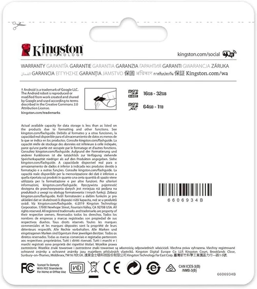 Kingston 32GB micSDHC Canvas Select Plus 100R A1 C10 Card + ADP Hafıza Kartı | SDCS2/32GB - 6