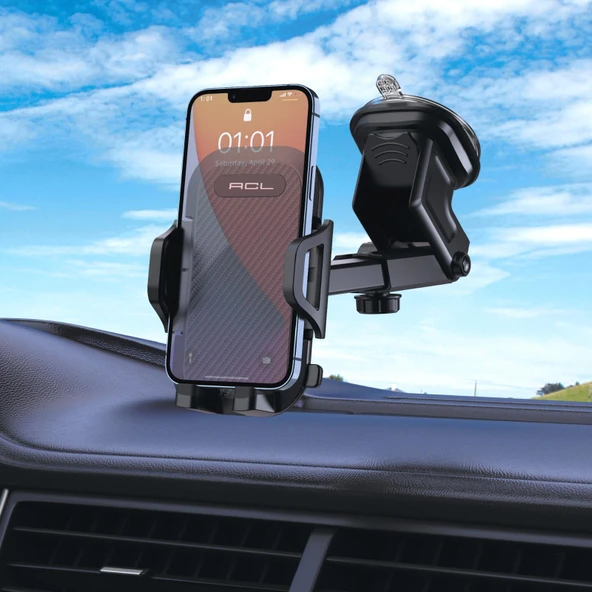 Araç İçi Telefon Tutacağı Vakumlu Sabit Stand Güçlü Tutuculu Kayıp Önleyici Aparat Tutucu - 2