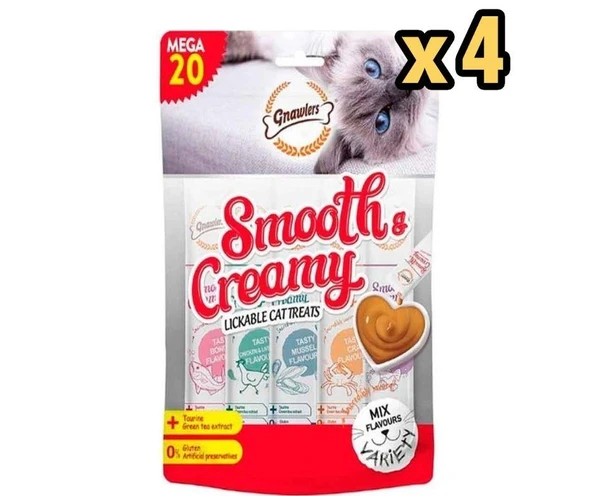 Gnawlers Krema Kedi Ödülü Karışık Lezzetler 20x15 Gr x 4 Adet