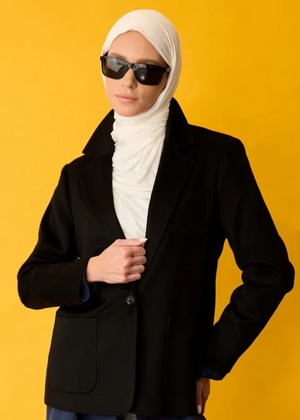 Tesettür Şal - Beyaz Jarsey - Resim 3