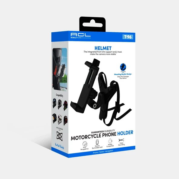 T-96 Motosiklet Telefon Tutucu | Dönebilen Gidon Tipi Sabit ve Güçlü Kavrama Aparatı - 2
