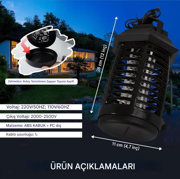 qasul Katil Lamba Böcek Hafif Zararlı Sinek Tuzak Çocuk Odası Bahçe Ev Ofis İçin Askılı Sinek Öldürücü - 5