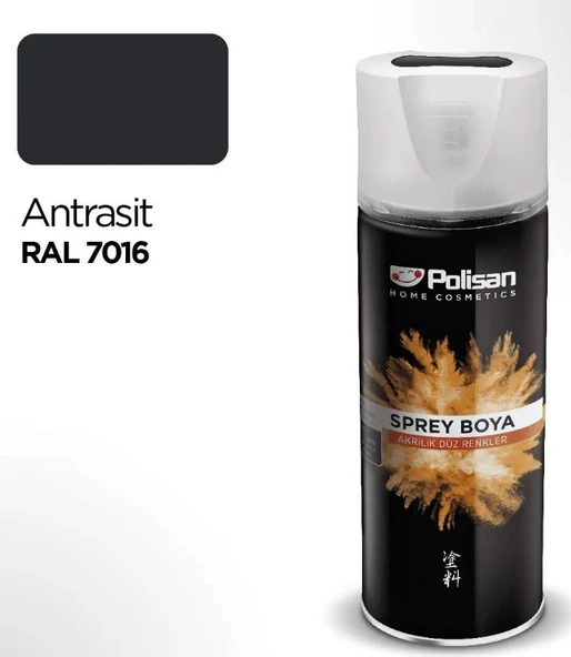 Polisan Akrilik Sprey Boya 400 ml Antrasit