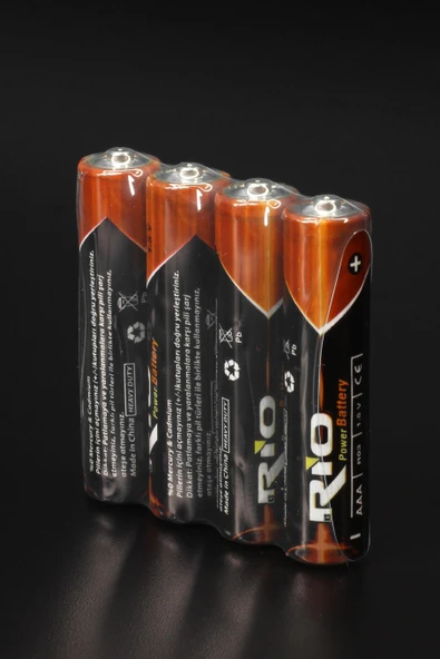 Rio 24lü (12 AA + 12 AAA) İnce ve Kalın Kalem Pil Seti Saat R03 ve R6P Pili Çinko Karbon Pil Zn-C 1.5V - 7