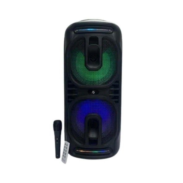 KTS-1819 Siyah Bluetooth Hoparlör | RGB LED, Dahili Mikrofon, Kumandalı Speaker