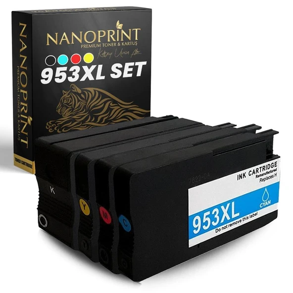 HP 953XL Muadil Takım Kartuş 4'lü Set /8210/8710/8715/8720/8725/87