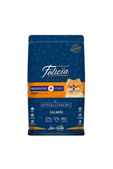 felica Felicia Düşük Tahıllı Hipoalerjenik Somonlu Küçük Irk Yetişkin Köpek Maması 6 Kg
