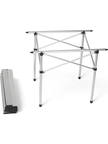 Portatif Katlanabilir Alüminyum Masa 70X70X55 - 3
