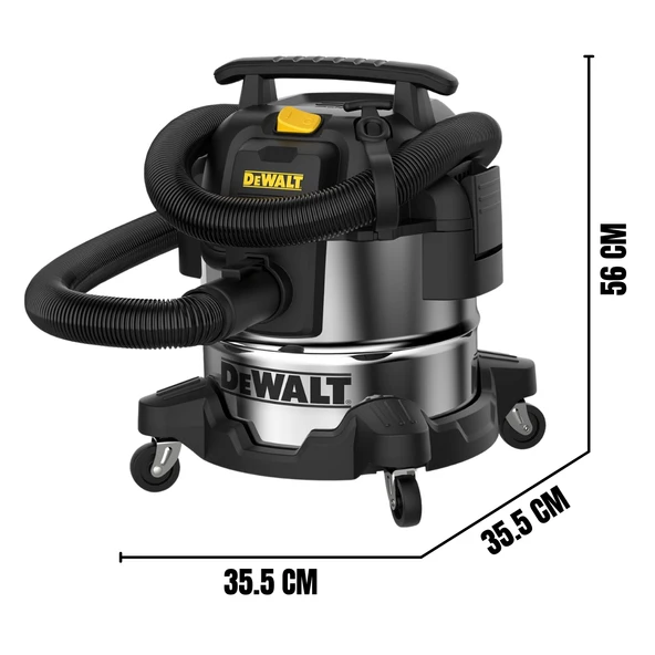 Dewalt DXV25S 1050W 25Lt Paslanmaz Islak ve Kuru Elektrikli Süpürge - 4