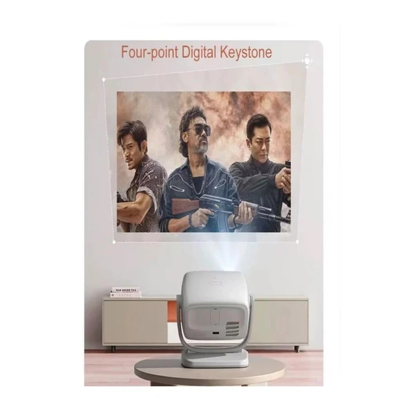 APR01 4K UHD Akıllı Taşınabilir LED Projeksiyon Cihazı Full HD 2.4+5G Wi-Fi Ev Sineması Projeksiyonu