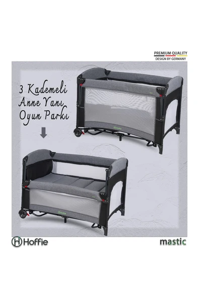 Mastic Anne Yanı Sallanır Cibinlikli Oyun Parkı Bebek Beşik 70x110 Cm - 12