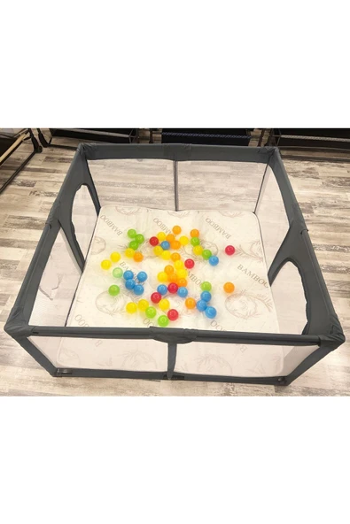 Bambu Konforlu 120x120 Oyun Alanına Uygun Sünger Oyun Parkı Oyun Alanı Bebek Yatağı - 7