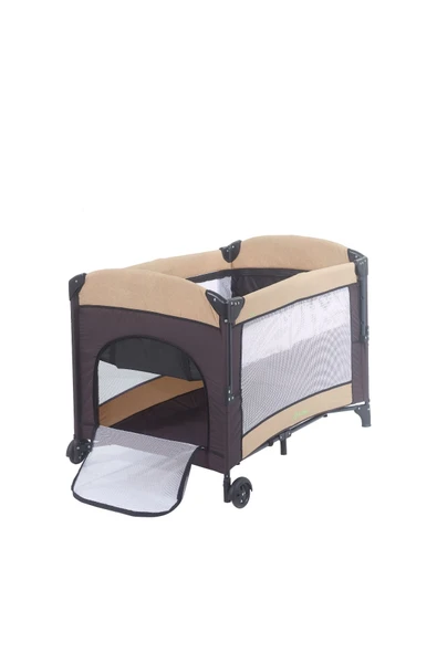 Mastic Anne Yanı Sallanır Cibinlikli Oyun Parkı Bebek Beşik 70x110 Cm - 4