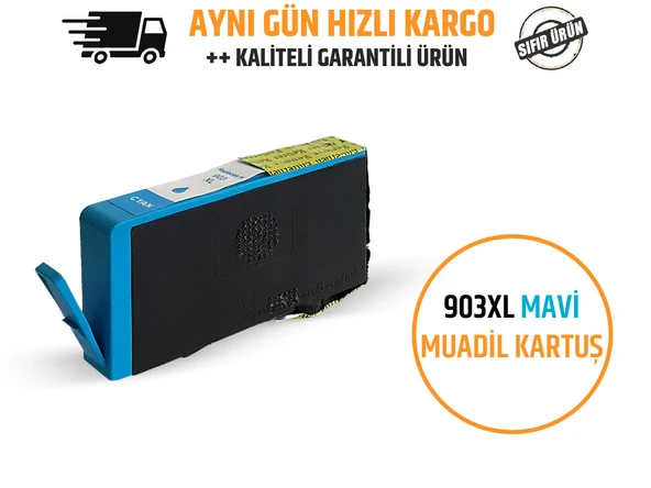 HP 903XL Mavi (C) Muadil Kartuş | T6M03AE | 6950 | 6960 | 6970