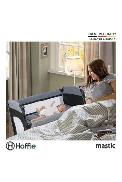 Mastic Anne Yanı Sallanır Cibinlikli Oyun Parkı Bebek Beşik 70x110 Cm - 11