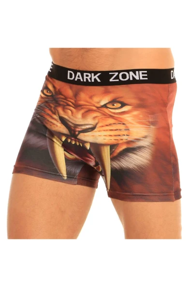 Dişli Aslan Desenli Erkek 3d Baskılı Boxer 1005