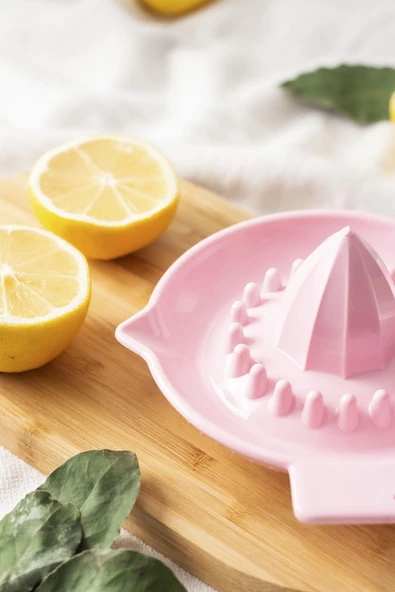 Akrilik Koyu Pembe Limon Sıkacağı Pratik Limon Sıkacağı - 2