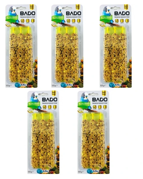 Bado Muhabbet Kuş Krakeri Meyveli 105 GR x 5 Kutu