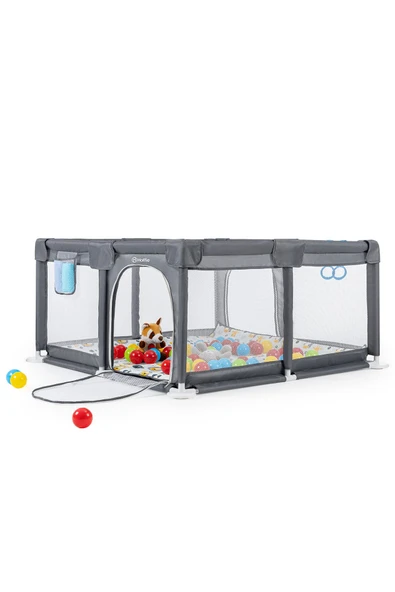 Playard Maxi Güvenli Bebek Ve Çocuk Oyun Alanı Oyun Parkı 150x150cm Oyun Matı Ve Topları - 10