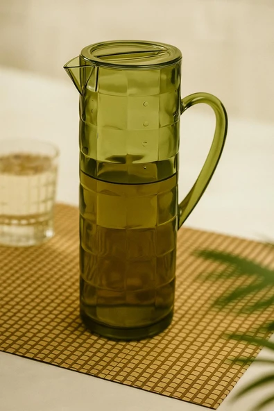 Akrilik Allegra 1,5 Lt Koyu Yeşil Sürahi (Buzdolabı Kapak Rafına Sığar) - 2