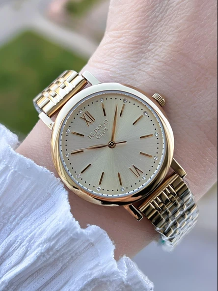 Jg.Polo Club Çelik Kasa & Kordon Kararma Ve Renk Atma Yapmaz Kadın Kol Saati+Bileklik JG04286.4 ürün görseli