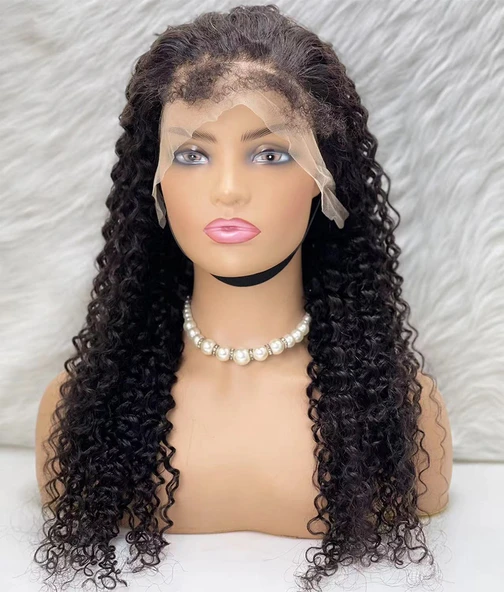 Gerçek Front Lace Tül Peruk - Su Dalgası - Doğal 60-65cm