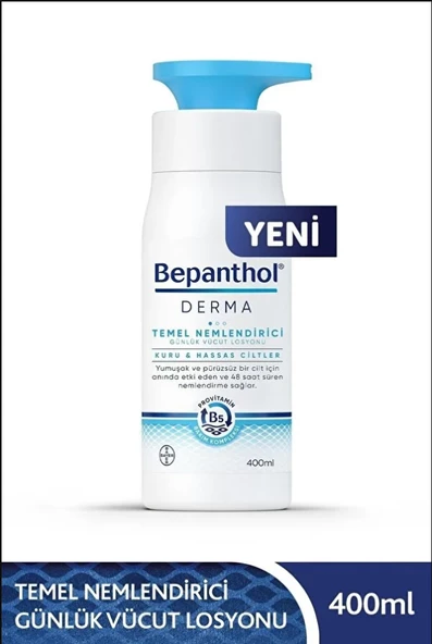 Bepanthol Derma Temel Nemlendirici Günlük Vücut Losyonu 400 ml