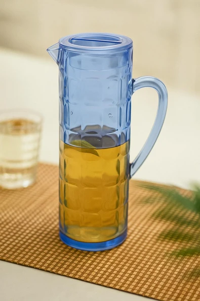 Akrilik Allegra 1,5 Lt Lacivert Sürahi (Buzdolabı Kapak Rafına Sığar)