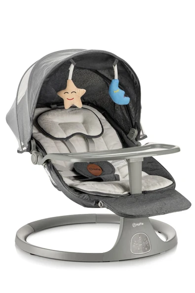 Velaro Plus Elektrikli Otomatik Sallanan Kademeli Bebek Ana Kucağı,5 Farklı Sallanma Hızı,Oyuncaklı - 9