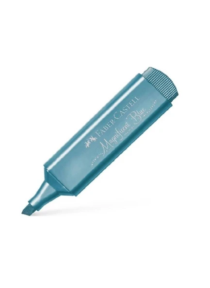 Faber Castell Fosforlu Kalem 46, Metalik Mavi