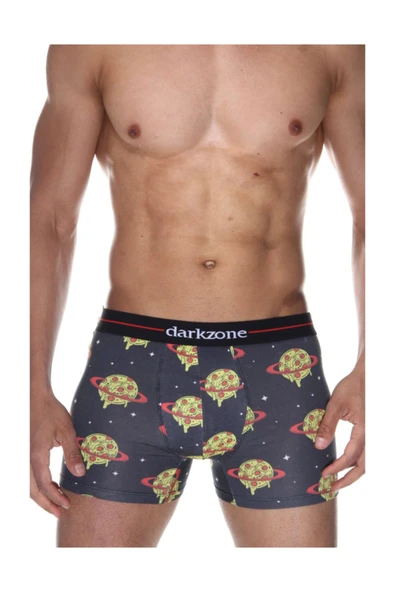 Satürn Desenli Dijital Baskılı Erkek Boxer 2074