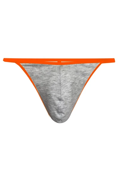 Neon Lastikli Gri Erkek Tanga 6676-01
