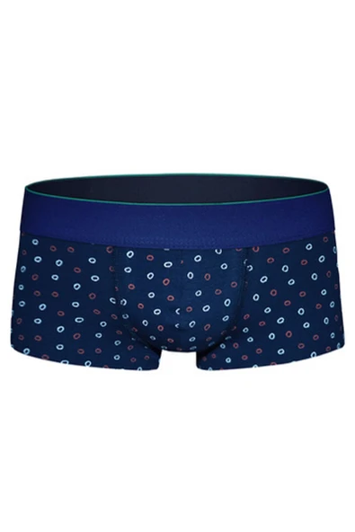 Kısa Geometrik Desenli  Erkek Boxer 2450 Lacivert - 1