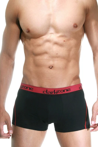 Bordo Yan Çizgili Siyah Boxer 3101
