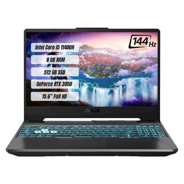 Tuf Gaming F15 FX506HC-HN409 Intel Core i5 11400H 8 GB 512 GB SSD RTX 3050 144 Hz FreeDos 15.6" FHD Taşınabilir Bilgisayar ürün görseli