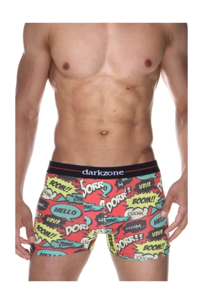 Yazı Desenli Dijital Baskılı Erkek Boxer 2076